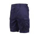 Navy Blue Rip-Stop Battle Dress Uniform Combat Shorts (S, L, XL Only)